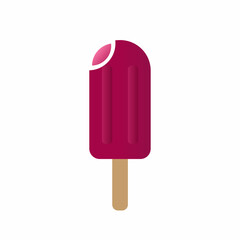 Pink strawberry ice cream logo symbol for your illustration