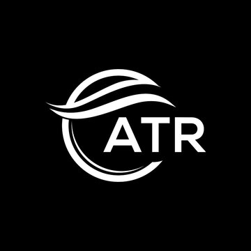 ATR letter logo design on black background. ATR  creative initials letter logo concept. ATR letter design.
