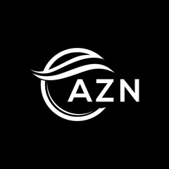 AZN letter logo design on black background. AZN  creative initials letter logo concept. AZN letter design.