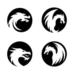 Dragon logo images illustration