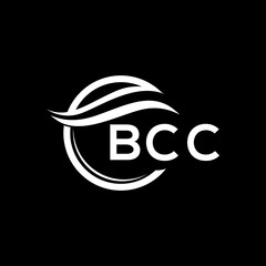 BCC letter logo design on black background. BCC  creative initials letter logo concept. BCC letter design.