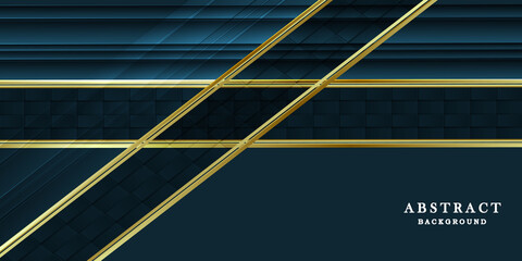 Luxury dark blue gold background