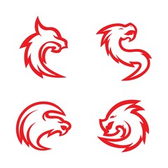 Fototapeta premium Dragon logo images illustration