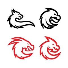 Dragon logo images illustration