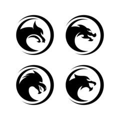 Dragon logo images illustration