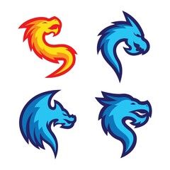 Dragon logo images illustration