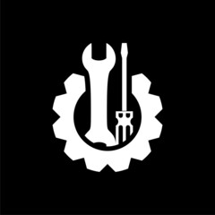 Service repair icon isolated on dark background