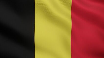  Realistic illustration of Belgian flag. Accurate dimensions and official colors. Symbol of patriotism and freedom.