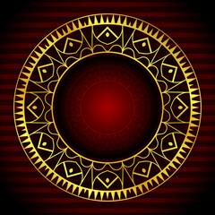 Luxury ornamental mandala background design  with golden color