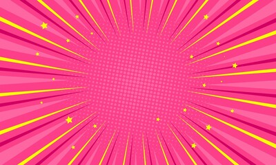 Comic cartoon pink abstract background