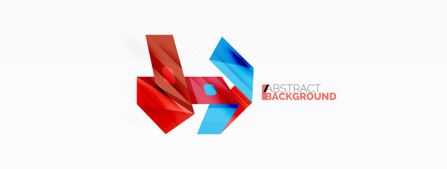 Creative geometric wallpaper. Abstract ribbon style line composition. Techno business template for wallpaper, banner, background or landing