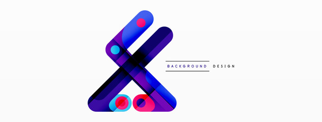 Lines geometric creative abstract background. Bright color line composition for wallpaper, banner, background or landing