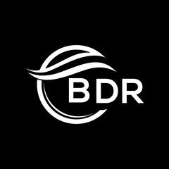 BDR letter logo design on black background. BDR  creative initials letter logo concept. BDR letter design.
