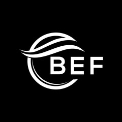 BEF letter logo design on black background. BEF  creative initials letter logo concept. BEF letter design.
