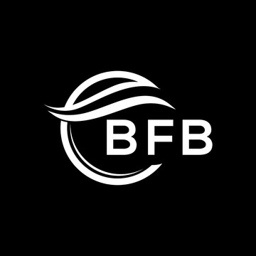 BFB letter logo design on black background. BFB  creative initials letter logo concept. BFB letter design.
