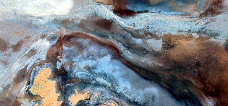 abstract landscape of the deserts of Africa from the air emulating the shapes and colors of where the storm is born,Genre: Abstract naturalism, from the abstract to the figurative