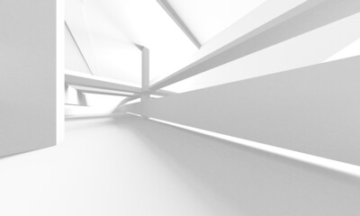 Illuminated corridor interior design. Empty Room Interior Background