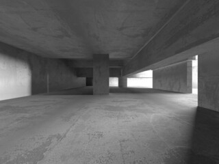 Abstract architecture interior background. Empty concrete room