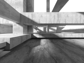 Abstract architecture interior background. Empty concrete room