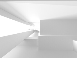 Illuminated corridor interior design. Empty Room Interior Background