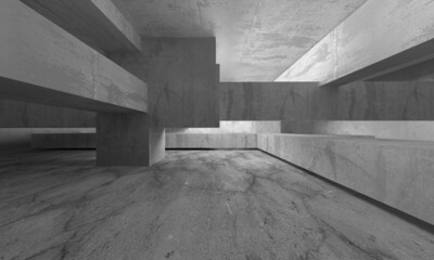 Abstract architecture interior background. Empty concrete room