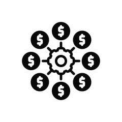 Black solid icon for affiliated