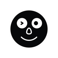 Fototapeta premium Black solid icon for blink