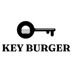 burger lock icon vector illustration black and white