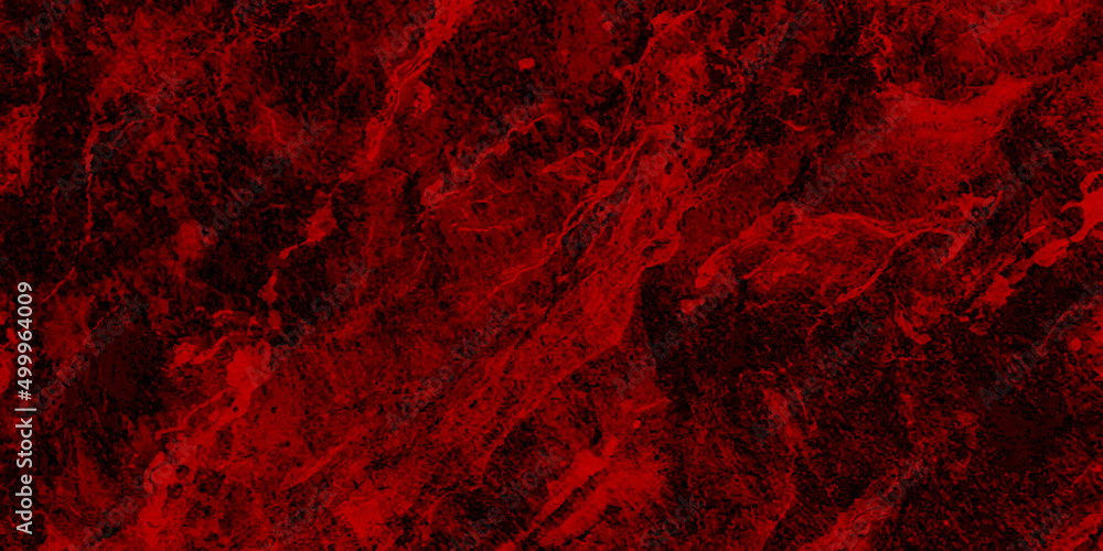 Wall mural red marble texture and background for design, dark red glowing blue neon watercolor on black paper i