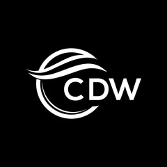 CDW letter logo design on black background. CDW  creative initials letter logo concept. CDW letter design.