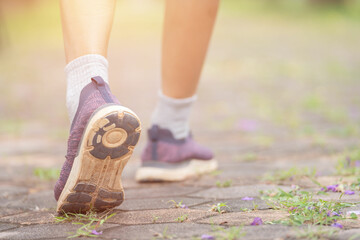 Jogging is also distinguished from running by having a wider lateral spacing of foot strikes, creating side-to-side movement that likely adds stability at slower speeds or when coordination is lacking