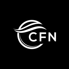 CFN letter logo design on black background. CFN  creative initials letter logo concept. CFN letter design.