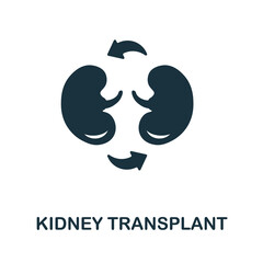 Kidney Transplant flat icon. Colored element sign from transplantation collection. Flat Kidney Transplant icon sign for web design, infographics and more.
