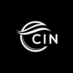 CIN letter logo design on black background. CIN creative initials letter logo concept. CIN letter design. 