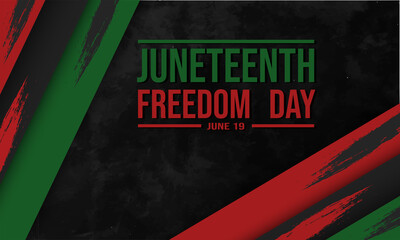 Juneteenth Freedom Day Background. June 19, 1865. Emancipation Day. Illustration vector graphic. Perfect for background, banner, card, poster with text inscription.