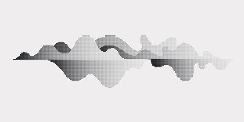 Monochrome printing raster. Abstract vector background. Texture of dots.