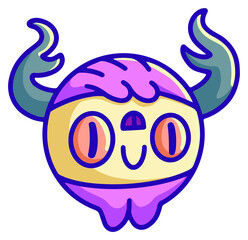 Cute Round Monster Vector 10