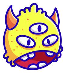 Cute Round Monster Vector 9