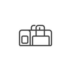 Gym bag line icon