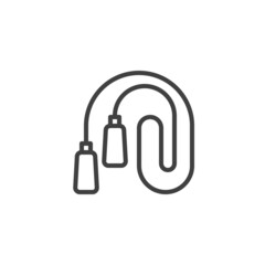 Skipping rope line icon