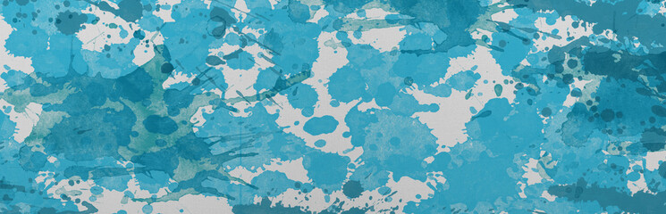 Banner with colored textile texture with blue spots.