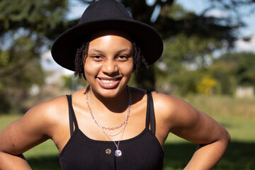 Young Attractive African Women portrait smiling