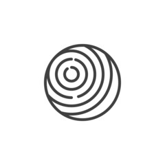 Fitness ball line icon