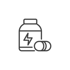 Sports nutrition line icon