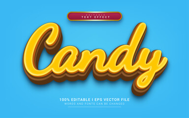 candy cartoon 3d style text effect