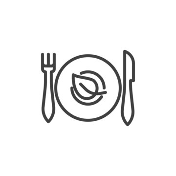 Healthy Diet Food Line Icon