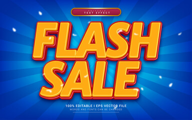 flash sale 3d style text effect