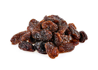 Raisins isolated on white background