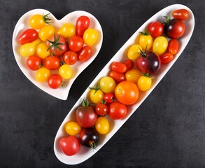 Colorful tomatoes.