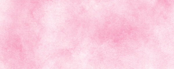 Abstract beautiful cloudy soft Pink grunge watercolor background, Creative brush painted pink texture with space, Decorative soft pale pink grunge texture background. 